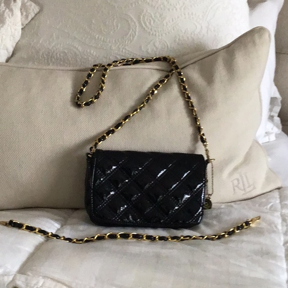 Big Buddha Black patent leather bag